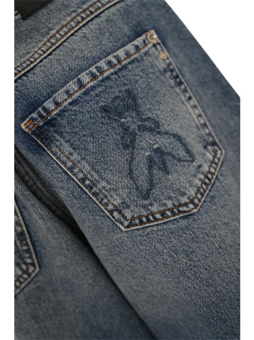 Jeans gamba larga e vita bassa in denim Patrizia Pepe | 1P2116 D109CA64